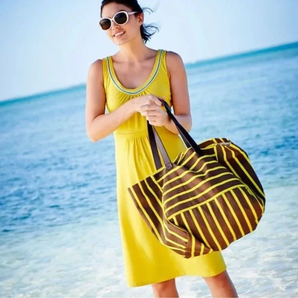 BODEN SOFT COTTON BLEND JERSEY YELLOW SIENNA DRESS 10L - Picture 1 of 7